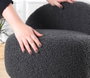 Atelier Del Sofa Puff de Piel Sintética Gris Oscuro
